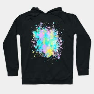 Abstract Vibrant Multicolor Brush Strokes and Splatters 6 Hoodie